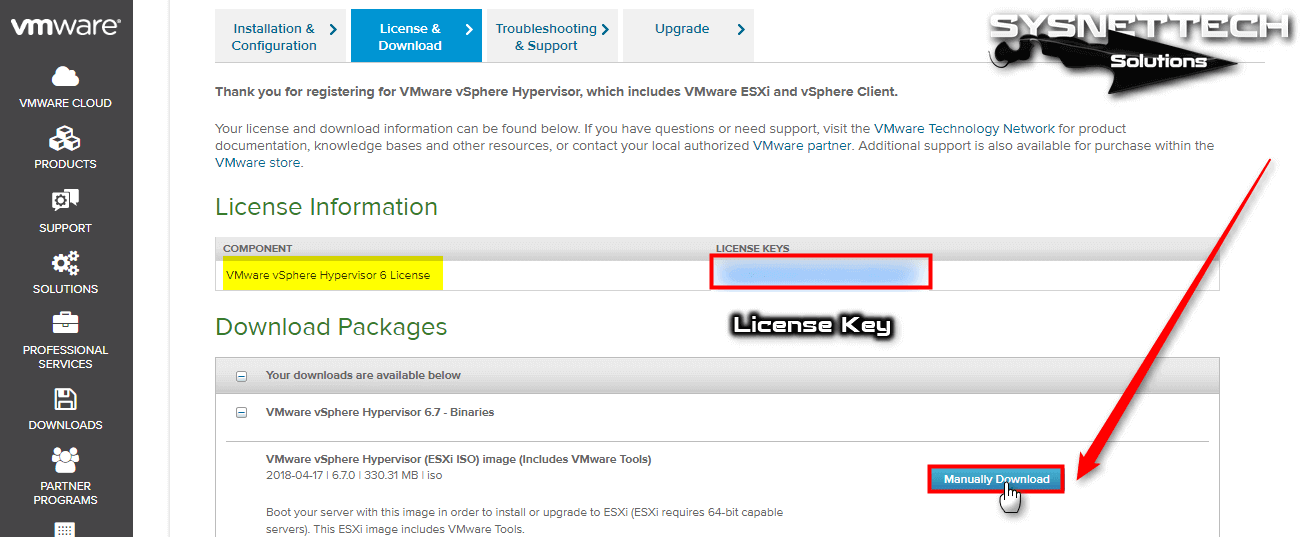 vmware esxi 6.5 licence key